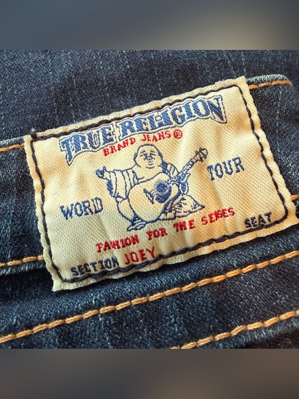 NWT True Religion Joey Heritage Low Rise Big T Flare Jeans Dark Savanna Size 32 - Picture 8 of 14